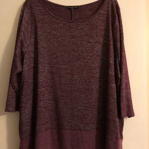 Sz 22/24 Lane Bryant Burgundy Top